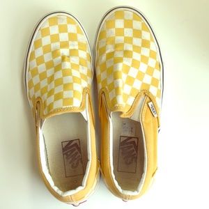 Yellow checkerboard vans
